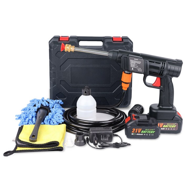 SHILONG 무선 고압세척기 고압세차기 휴대용 세차기