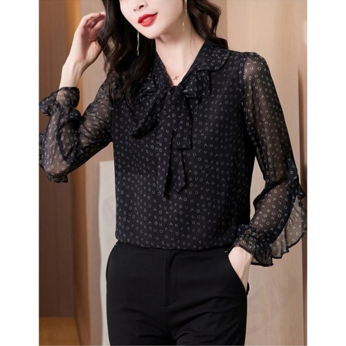 비아이와이 여성 루즈핏 데일리룩 플라워 프린트 블라우스 D66