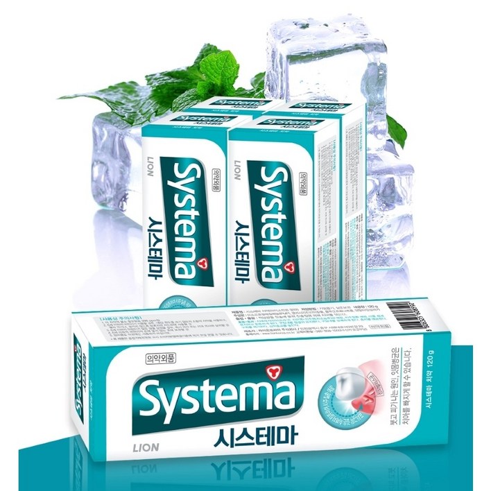 시스테마 100만 고객의 사랑을 받은 아이스민트 알파 치약 120g 민트향 3개, 6개 세트 luf4490eZ, 아이스민트, 120g, 6개
