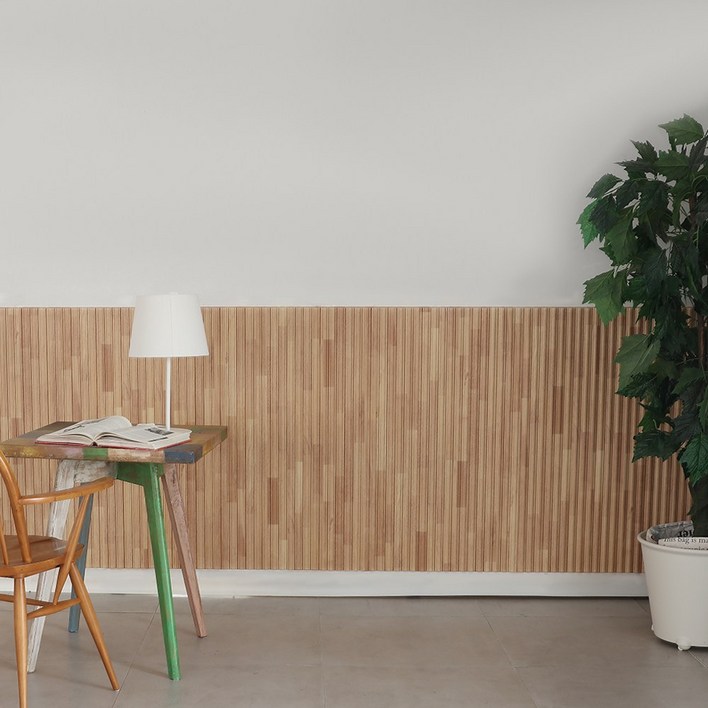 붙이는 반달형 템바보드 템파 침대헤드쿠션 셀프인테리어 폼블럭 보온단열 집꾸미기, 1개, 멀바우원목