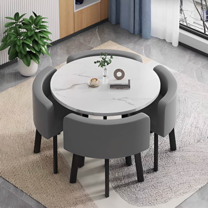 루미나르 북유럽 원형식탁 카페 다이닝 테이블 의자 세트