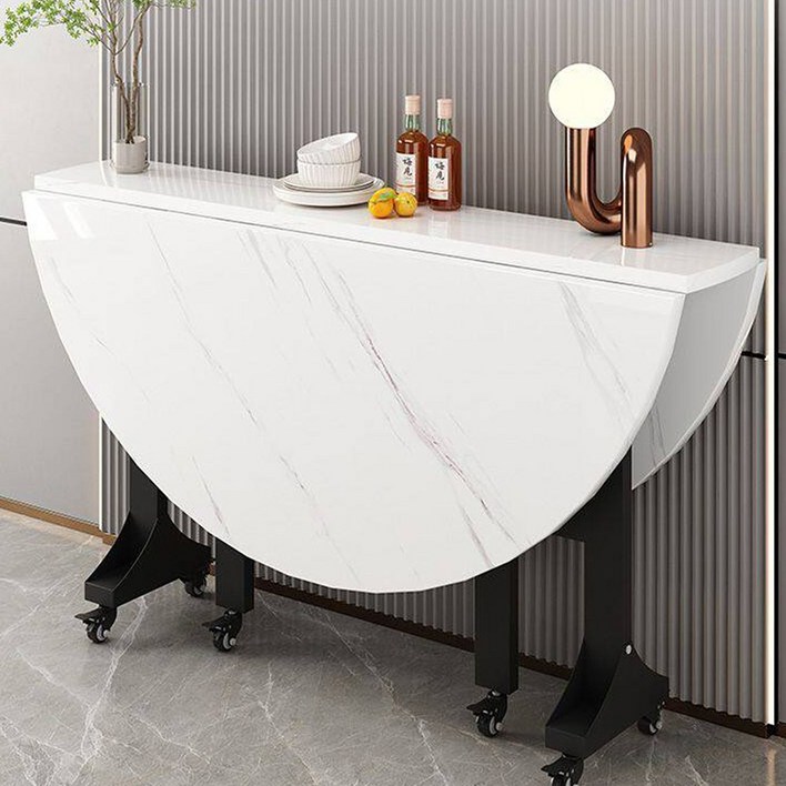 접이식 이동 원형 식탁 주방 거실 다용도 확장형 테이블