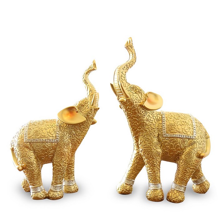 골드디자인 돈들어오는 골드 코끼리 풍수 인테리어 장식품 장식소품 집들이선물 개업선물