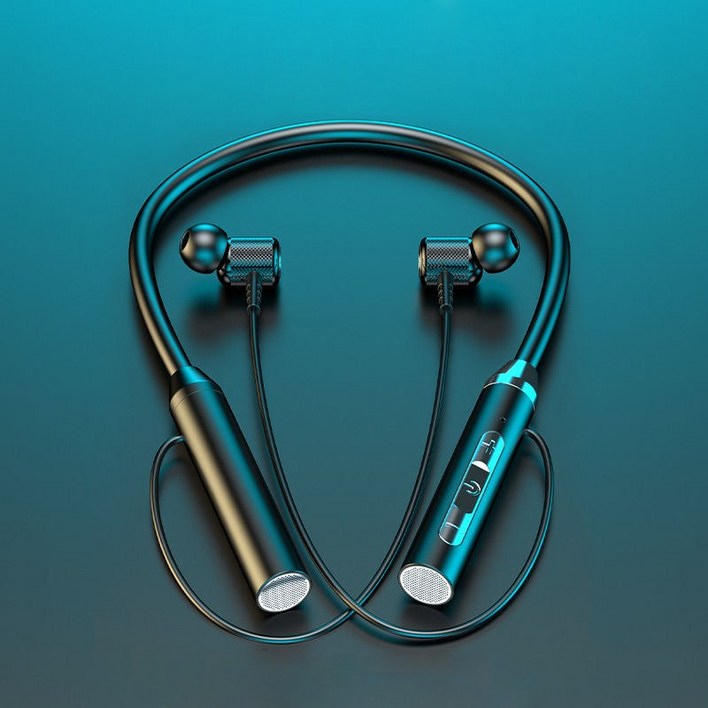 1+1휴대용 무선 땀 방지 넥밴드 블루투스 5.2 이어폰 귀걸이형 가정용 무선 이어폰 G01