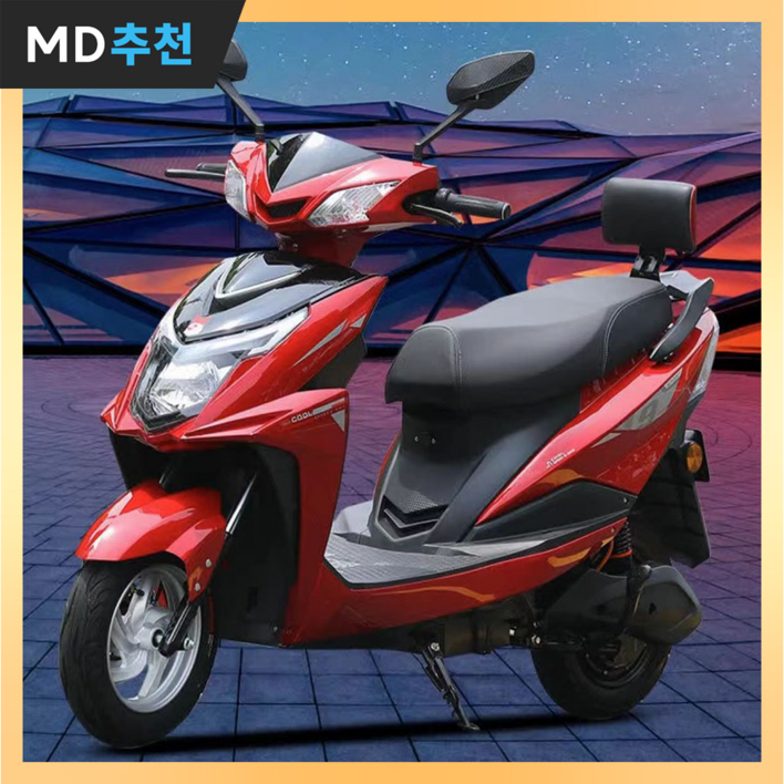 카로벨 고출력 전기 오토바이 스쿠터 바이크 전동 소형 미니 디스크브레이크 출퇴근 배달, 블랙, 72v 26A