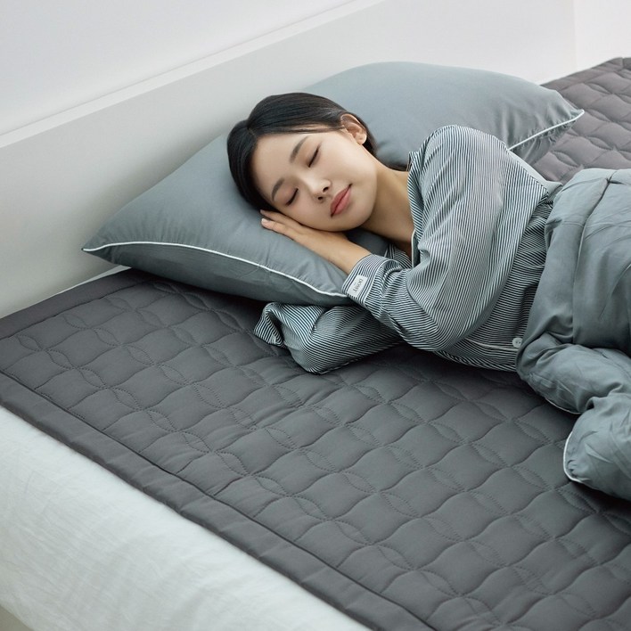 한일의료기 26년형 전자파없는 탄소 카본 원적외선 전기장판, 차콜, 더블퀸