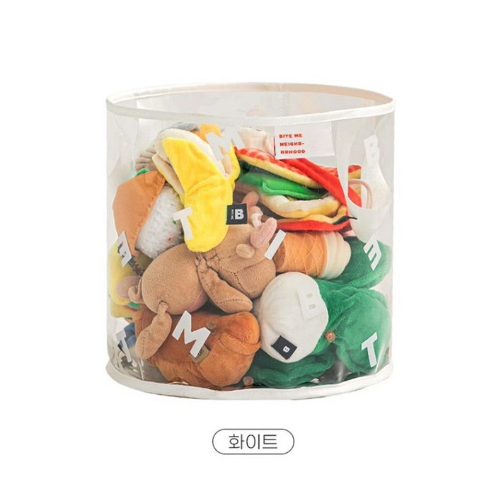 바잇미 클리어 토이바스켓 강아지 장난감 바구니 (2 color), 1개, 화이트 바스켓트리