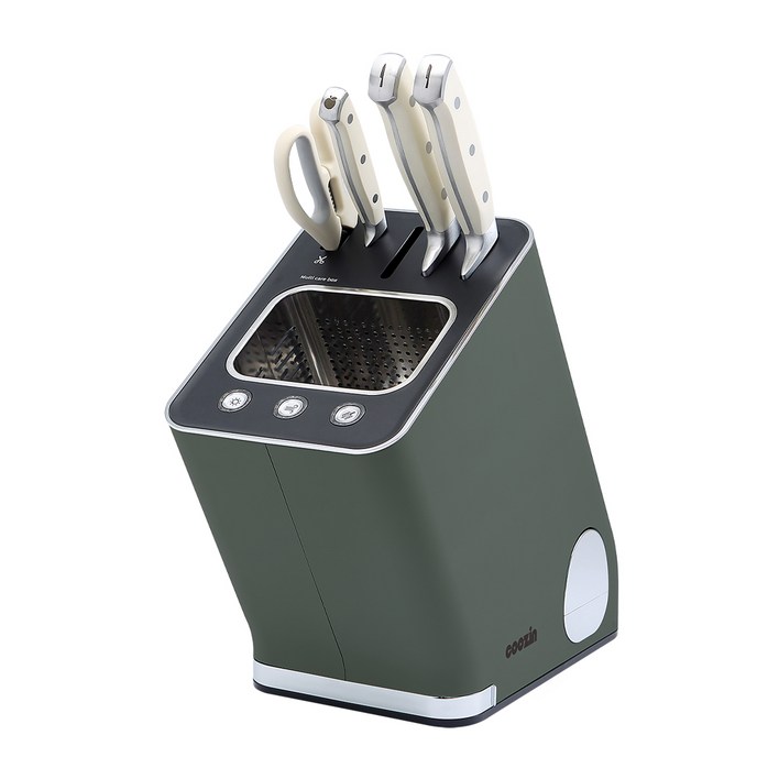 쿠진본사 나이프케어 시즌2 살균건조기 칼갈이  칼세트, 딥그린에지리칼세트, 나이프케어 시즌2 딥그린칼세트