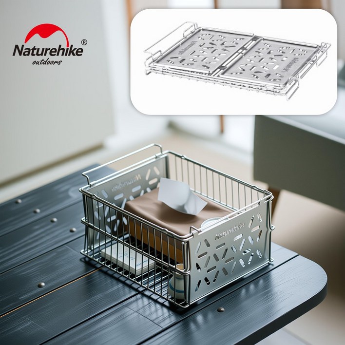네이처하이크 304 스테인리스 IGT 바스켓 폴딩 스텐 와이어 바구니 CNH22SN015