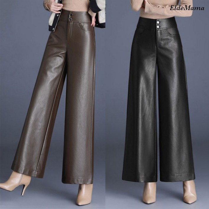 엘드마마 카리슨 페이크 레더 팬츠 홈쇼핑 노출