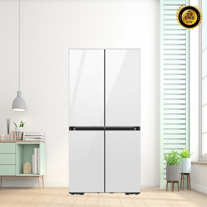 삼성전자 비스포크 냉장고 4도어 640L RM70F63R2W 클린화이트 키친핏 MAX AI절약