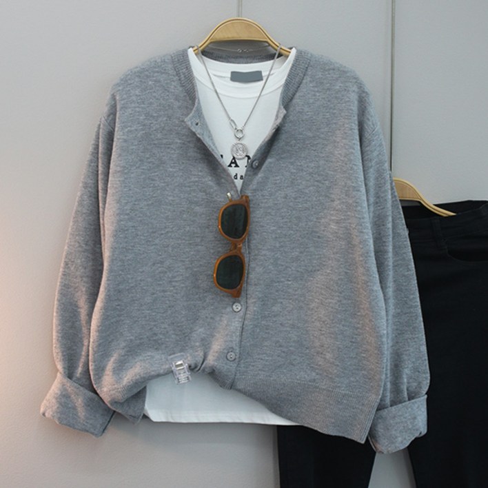 달콩 여성 봄신상 기본가디건 나노라운드니트가디건 국내제작 고퀼리티