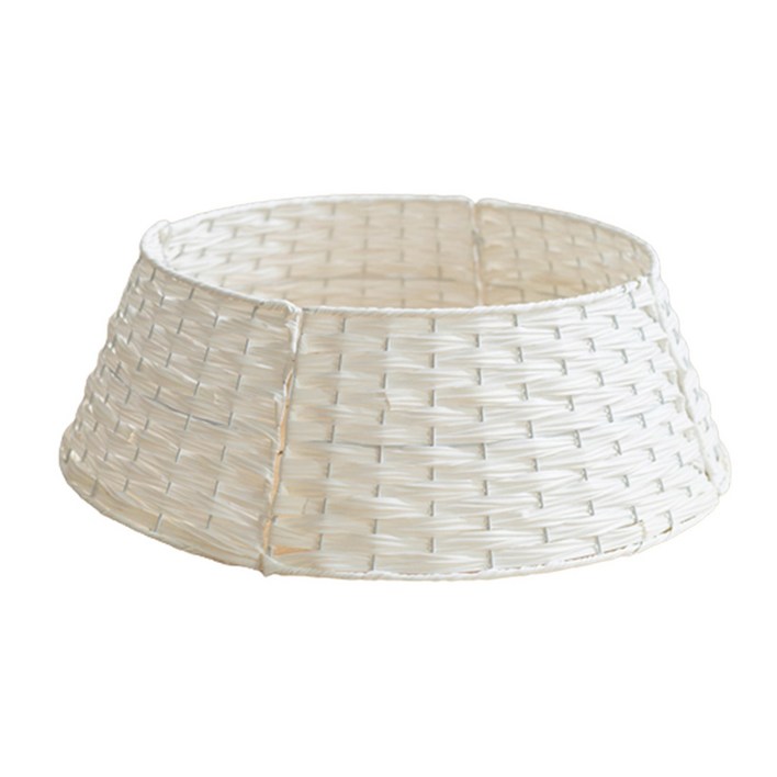 크리스마스 트리 스커트 레트로 둥근 바구니 크리스마스 나무 발 장식 칼라