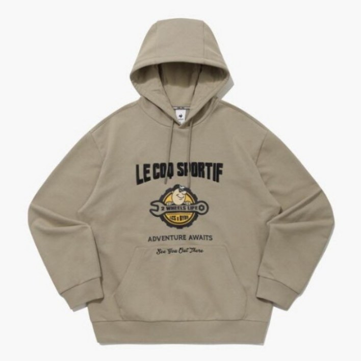 [르꼬끄] 후드티 UQC QP423CHDO1-BEG [백야드빌더 x ] 후드 / BEIGE