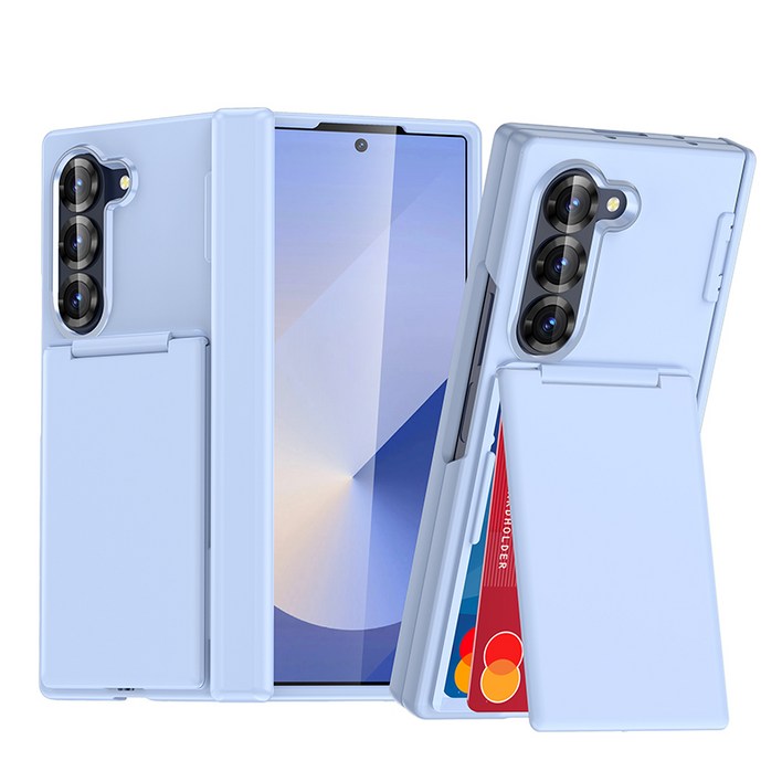 테크비 갤럭시 Z 폴드 5 6 7 오토 힌지 가드 카드 수납형 케이스