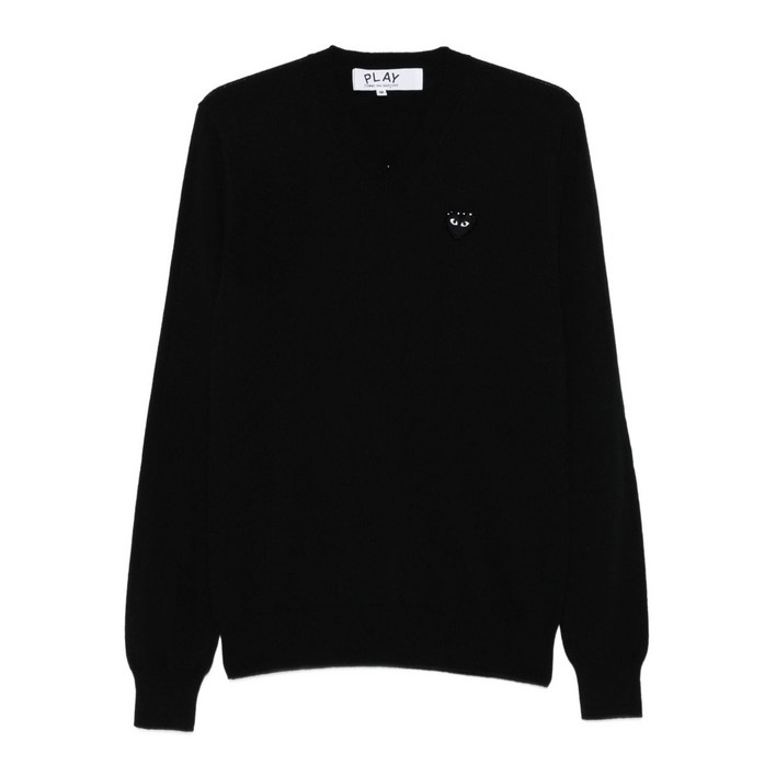 꼼데가르송플레이 로고 패치 스웨터
