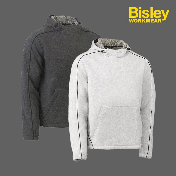 Bisley 비즐리 워크웨어 BK6983 후드 점퍼, 차콜, 1개