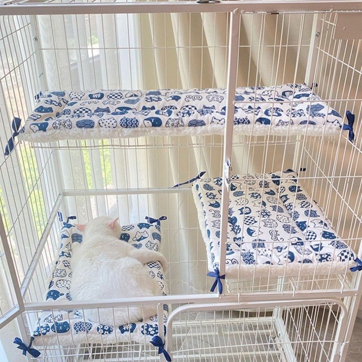 고양이 탈착식 매트 사계절용 둥지 방석 반려동물 휴식 침대 강아지 고양이용품 실내 하우스 활용도 높은 디자인