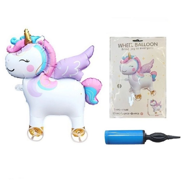 풍선 재미있는 걷기 풍선 바퀴 달린 밧줄, 둥근 유니콘