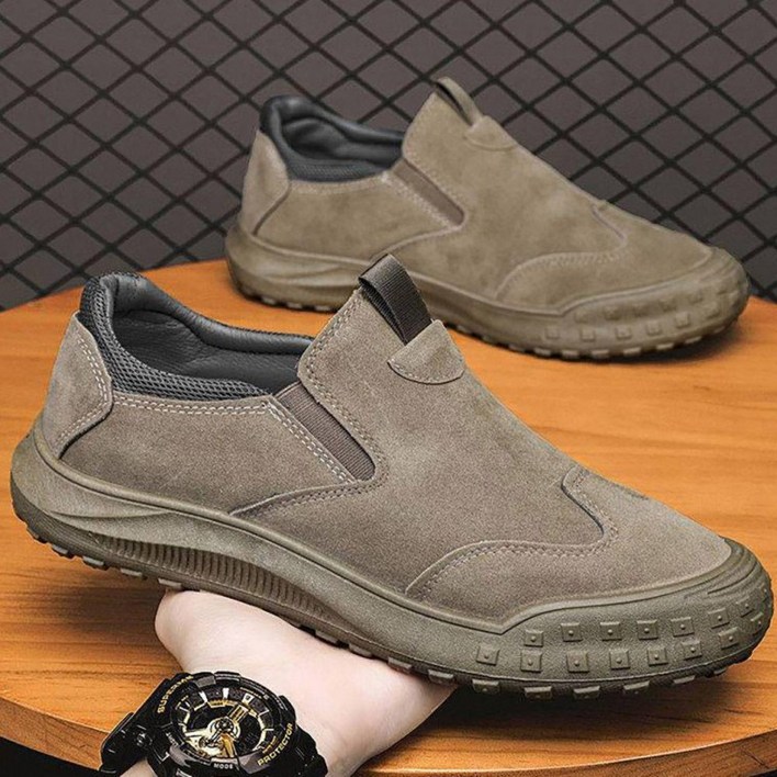 프라픽 남성 끈없는 슈즈 박음질 포인트 벗기 쉬운 운동화 스니커즈 요즘 유행하는 발편한 남자