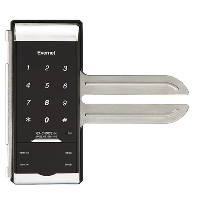 무료설치 에버넷 초이스글라스 강화유리문 상가유리문 번호키 현관문도어락 도어록, 방문설치, 초이스글라스N번호전용 단문형