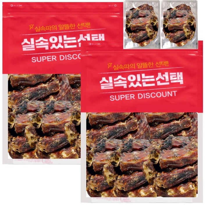 실속있는선택 오리뼈간식 대용량 500g100g 껌, 2개, 오리목뼈500g100g