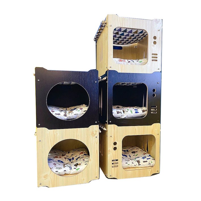 원목 고양이 해먹 숨숨집 하우스 캣타워