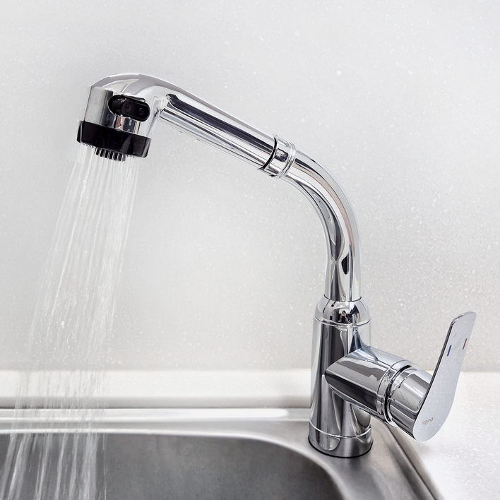 로딘 국산 싱크대수전 원홀 스프레이 거위목 씽크대 수도꼭지 교체 측면 주방수전 ODIN109, 1개