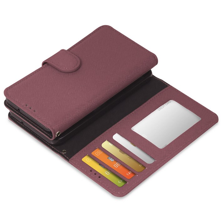 폰누리 미라쥬 소가죽 지갑형 카드 수납 휴대폰 케이스