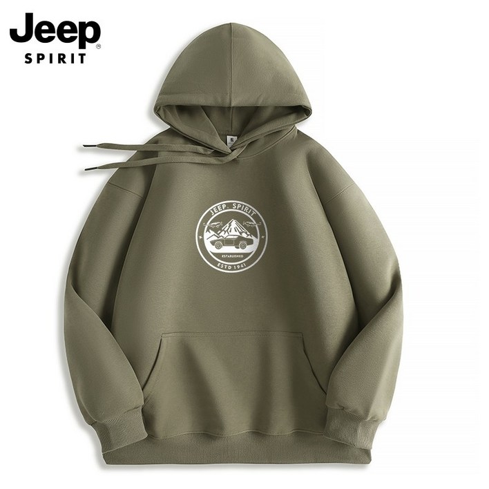 JEEP spirit 국내발송후드티셔츠  NEW 남자 여자 남성 여성 티셔츠 가을 겨울 봄 JPHJ26AHM017