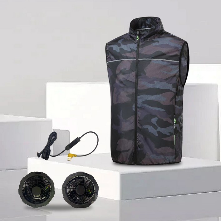 maomaodian에어컨 조끼  쿨조끼 선풍기 조끼  냉각 작업복 USB 선풍기 K-29