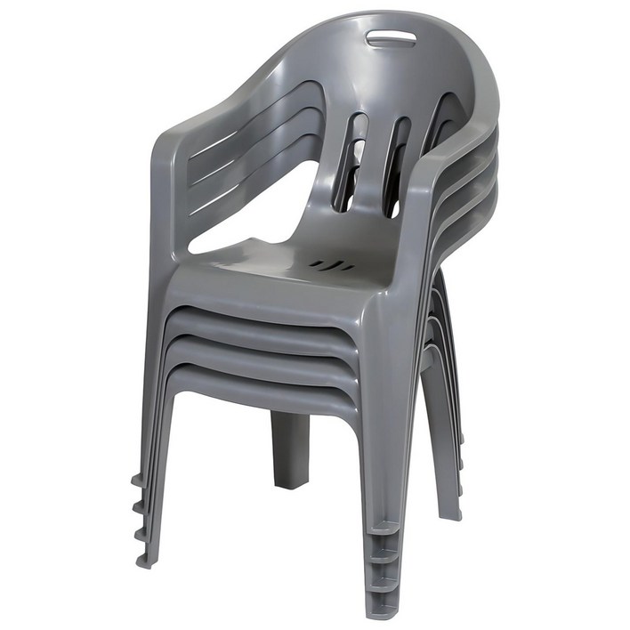 지오리빙 팔걸이 플라스틱의자 4개