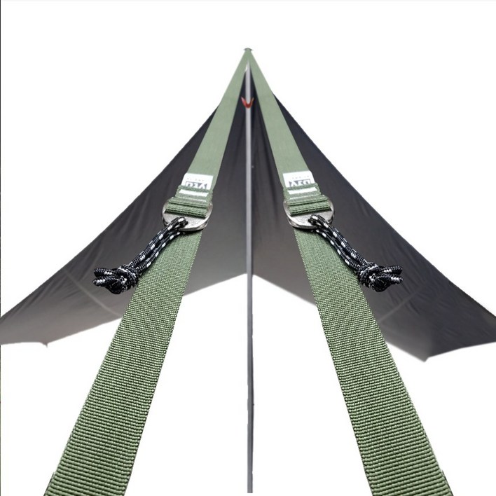 이뚜 비 바람에 안전한 국산 타프웨빙 스트랩 스트링 풀 세트, 카키6개1세트