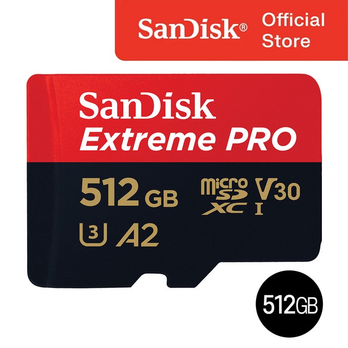 SanDisk Extreme Pro 마이크로SD카드 200MB/s 512GB + SD어댑터