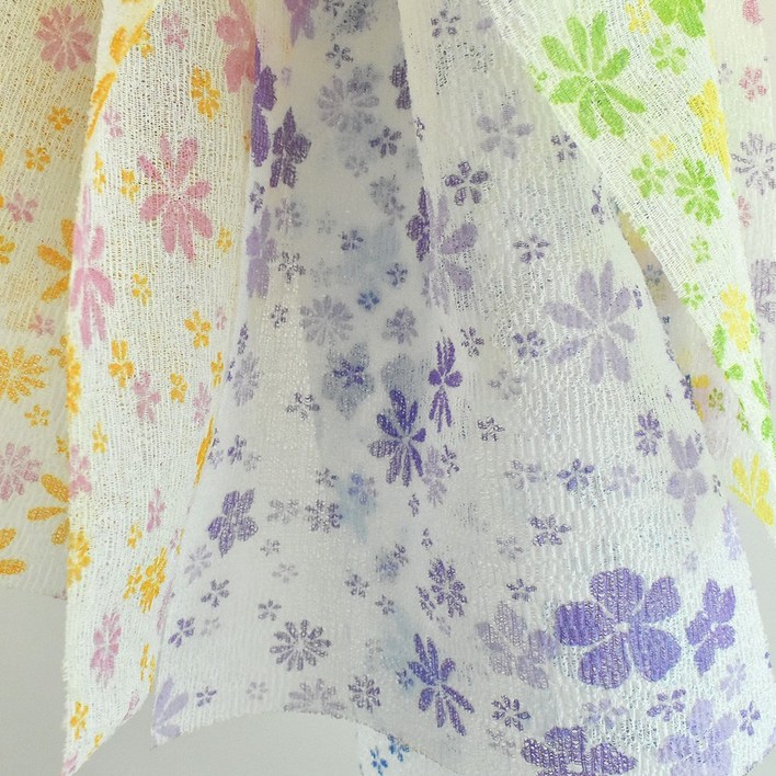 국내생산 까슬시원한 코스모스 샤워타월, 1세트, 10개입, 혼합색상