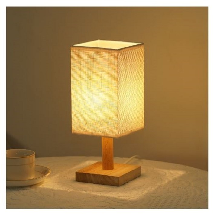 라탄 스타일 협탁 무드 호텔식 미니 조명  ACDC 아답터, 사각형 스타일