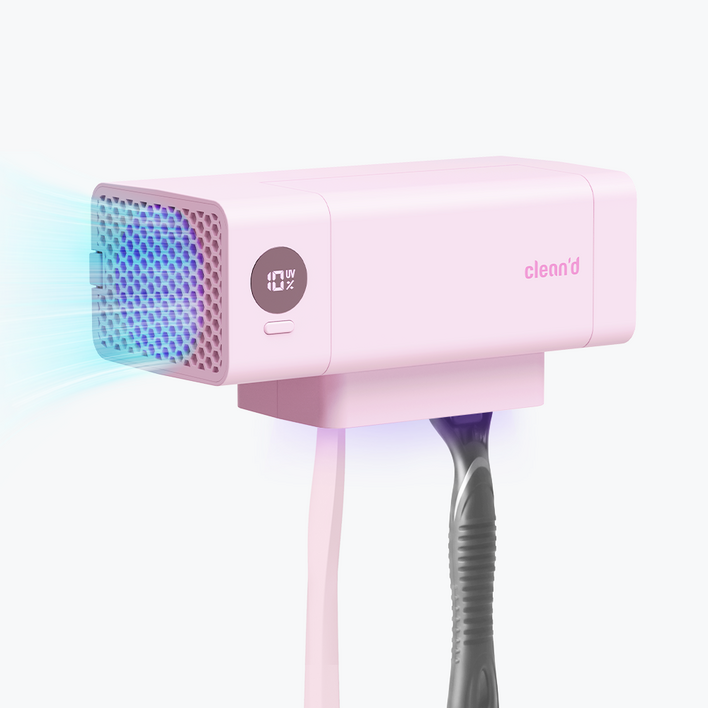 클린디 가정용 무선 2인용 칫솔살균기 트윈디 CL406, 핑크