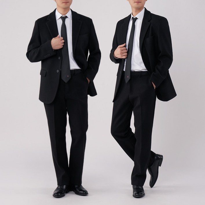 팀스핏 남성용 울 캐시미어 겨울 정장 자켓 바지 세트