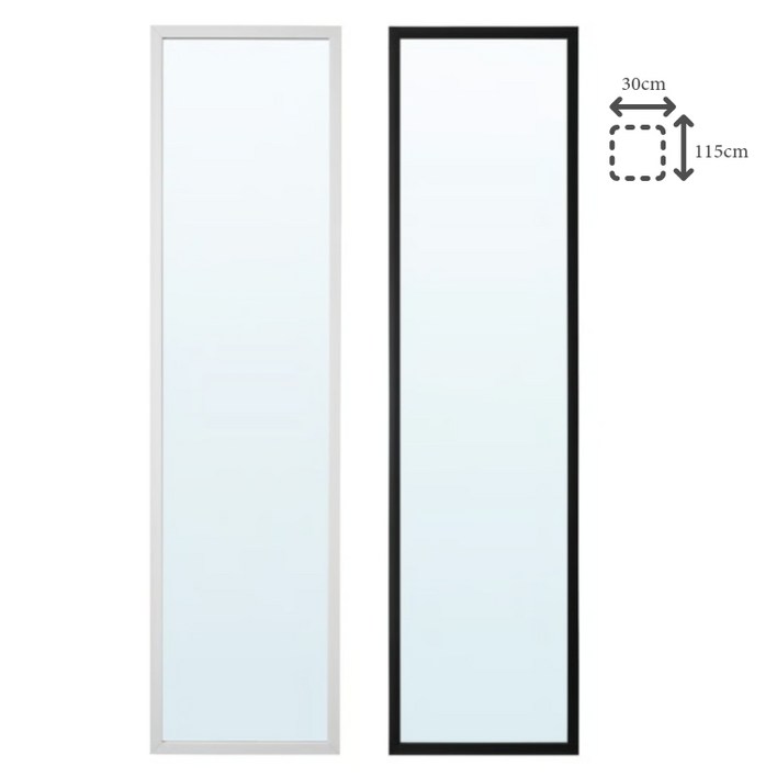 이케아 벽걸이 거울 세로형 현관 욕실 30×115 릴리에트레드