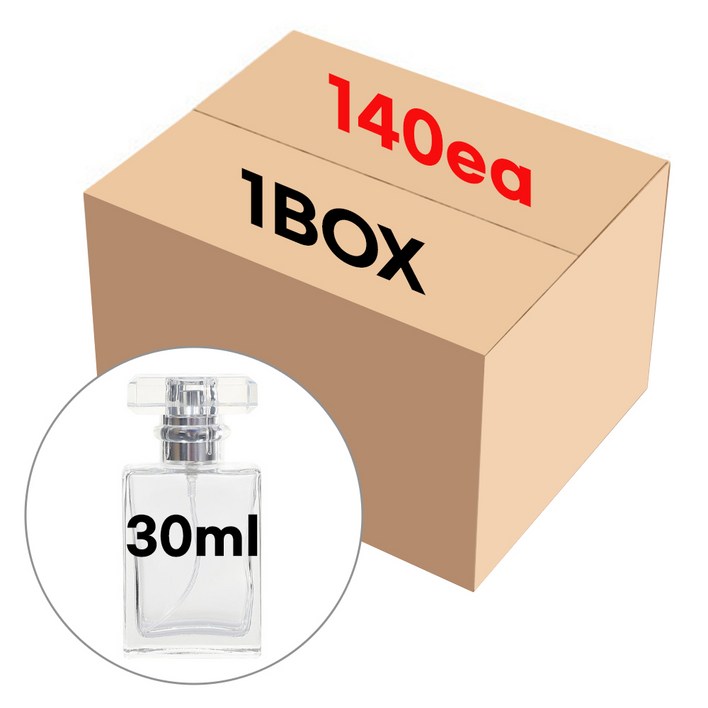 향수 공병 카타니아 실버캡 30ml 140개 1BOX 스크류타입 용기 만들기 재료 퍼퓸 스프레이 유리 DIY, 140개