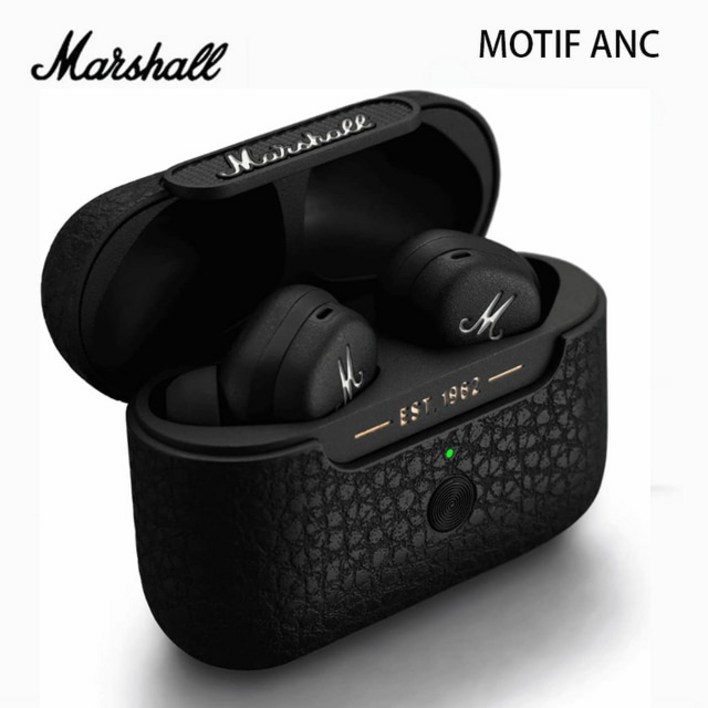 방수블루투스이어폰 운동블루투스이어폰 귀걸이형이어폰 Marshall-MOTIF ANC True 블루투스 5.2 헤드셋 오리지널 이어폰 액티브 노이즈 캔슬링 방수 7258715025