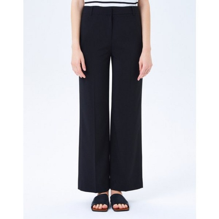 헤지스레이디스 [24SS] [클리어런스][스테디셀러]블랙 세미와이드핏 WSPA4B792BK 가을 간절기 여성 팬츠