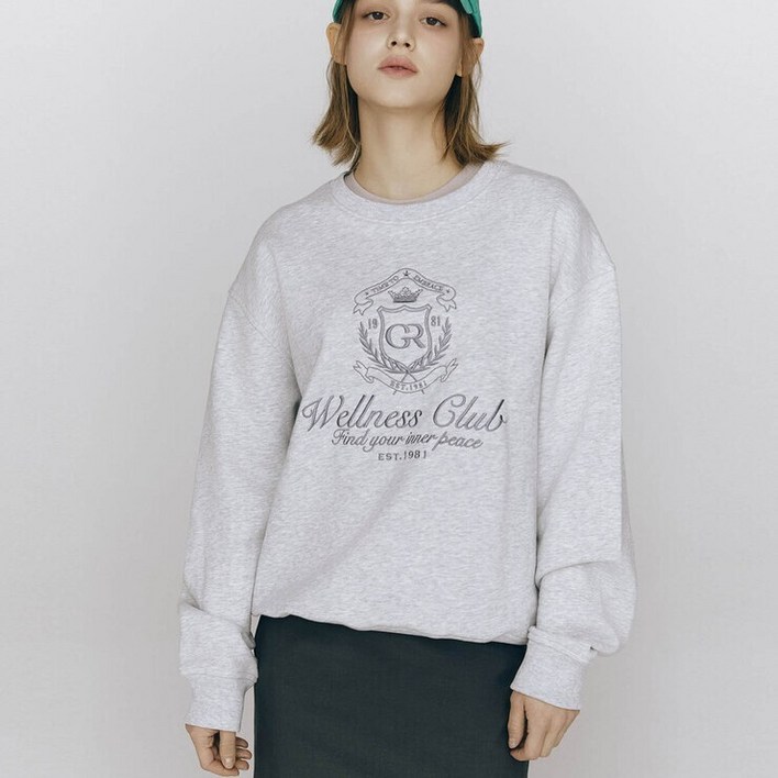 AK플라자 지오다노 여자 봄 가을 그래픽 맨투맨 웰니스 551032