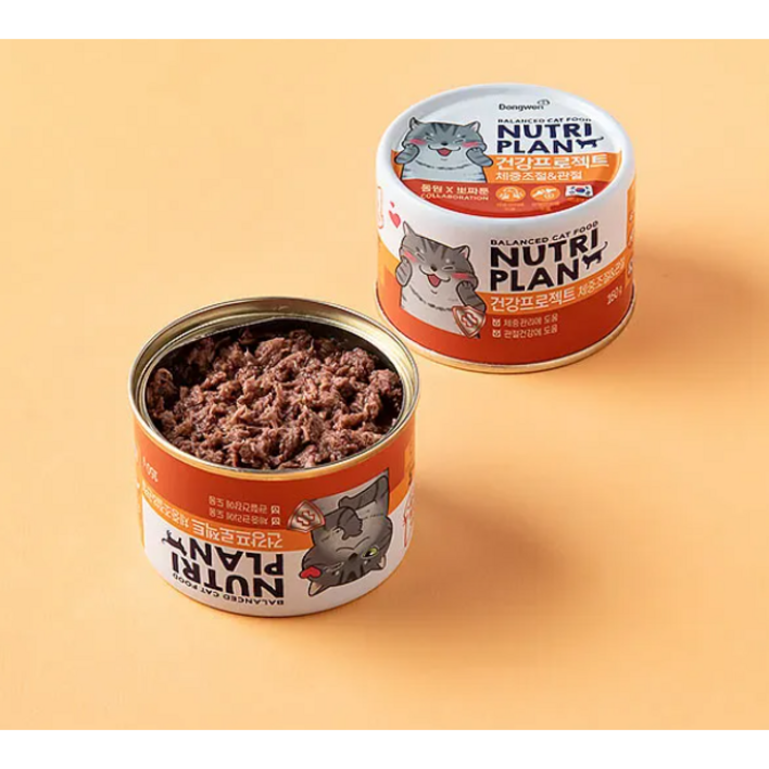 뉴트리플랜 건강프로젝트 간식캔, 체중조절 관절, 160g, 48개