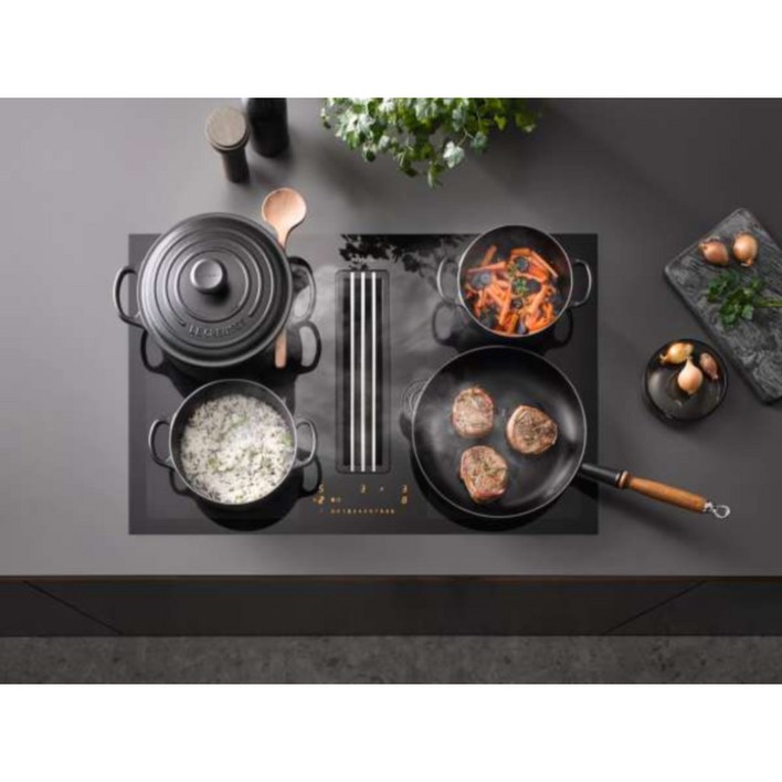 밀레 KMDA7476FL 인덕션 4구 내장형 자동 후드 ECO모터 스마트 제어 80cm