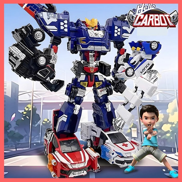 헬로카봇 5대 합체 자동차변신 로봇장난감 펜타스톰x 중형 생일선물