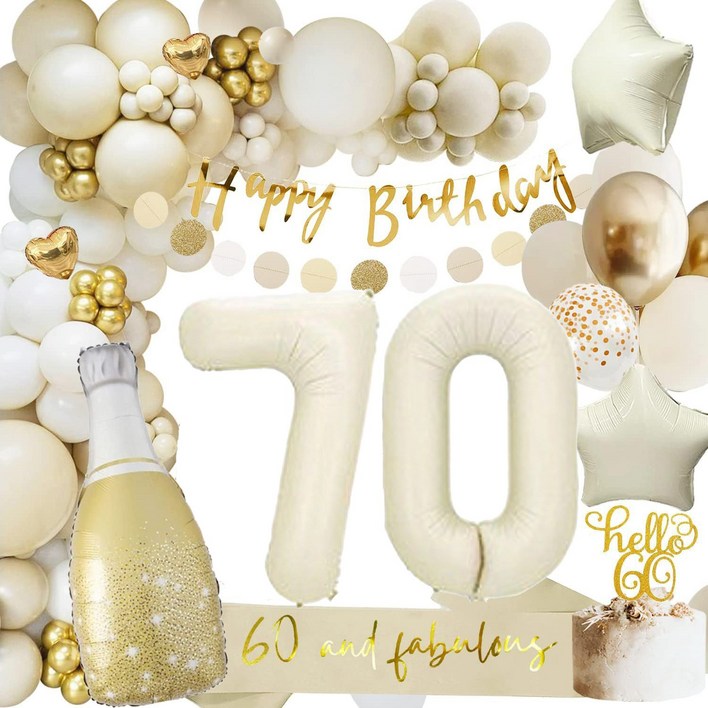 파티앤온 환갑 상차림 칠순 팔순 부모님 생신 잔치상 풍선 세트, 칠순70