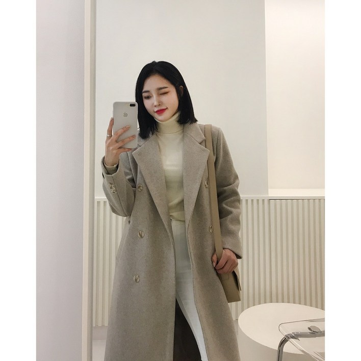 라우드 소이크림 베이직 롱 더블코트 4499 루즈핏 오버핏 모직 겨울 울코트 라우드 소이크림 베이직 롱 더블코트 4499 루즈핏 오버핏 모직 겨울 울코트
