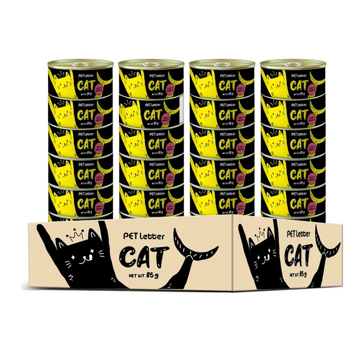 펫레터 참치&오메가3 85g x 24개입 고양이 캔, 단품