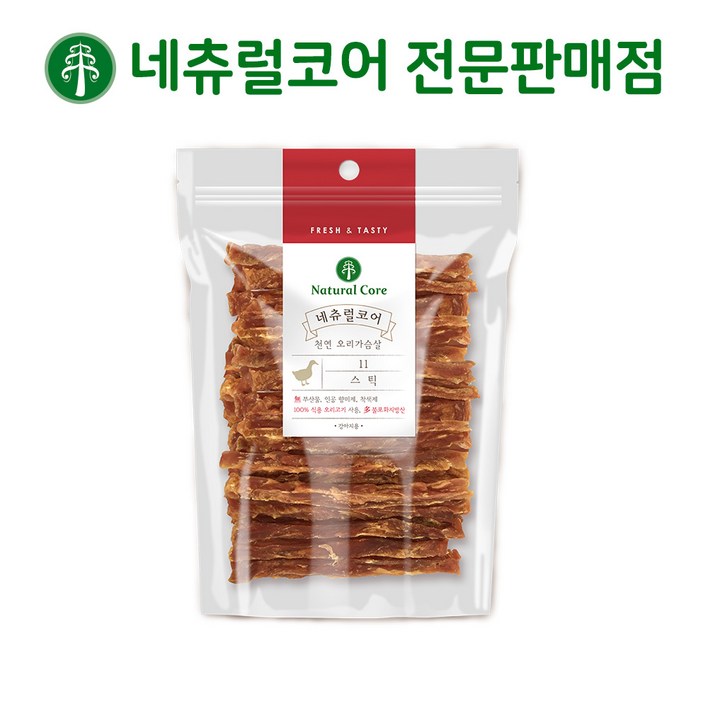 네츄럴코어 천연 닭오리, 천연오리 하드 스틱 200g, 200g, 1개